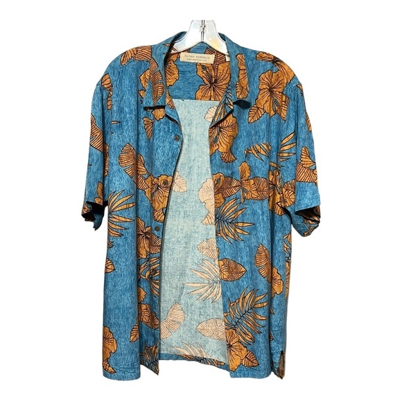 Island Republic Tropical Shirt Blue Short Sleeve Button Up Vacation Resort Wear - Picture 3 of 7